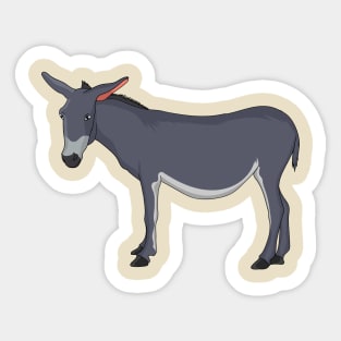 Donkey cartoon illustration Sticker